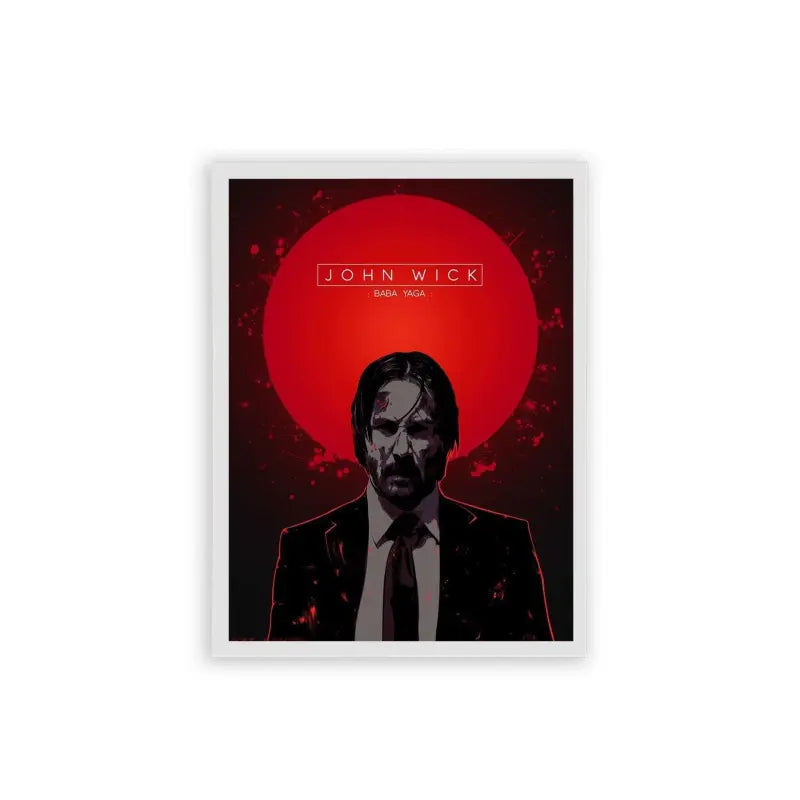 John Wick 'Blood Oath' Framed Poster White Hard Fiber