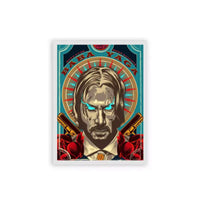 John Wick 'The Legend of Wick' Framed Poster White Hard Fiber