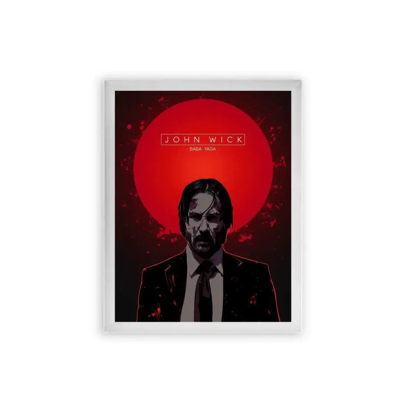 John Wick 'Blood Oath' Framed Poster White Premium Wood