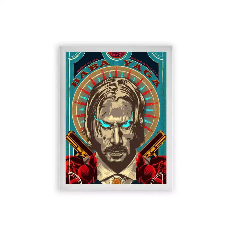 John Wick 'The Legend of Wick' Framed Poster White Premium Wood