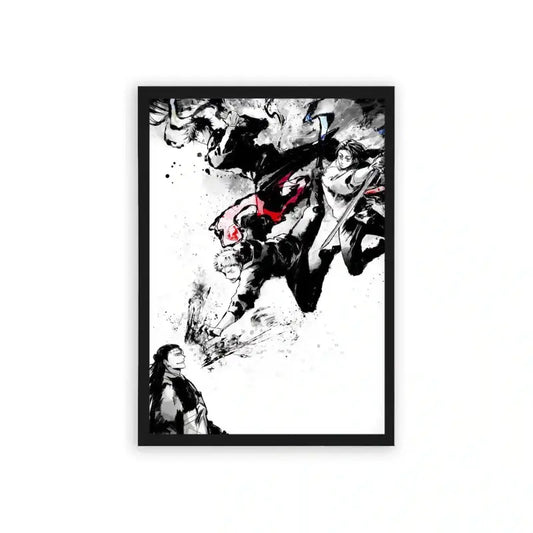 Jujutsu Kaisen 'The Duel' Framed Poster Black Hard Fiber