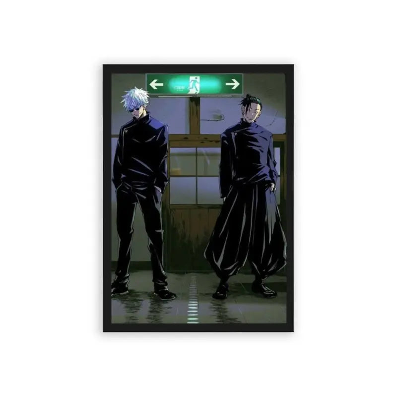 Jujutsu Kaisen 'Sorcerers at the Crossroads' Framed Poster Black Hard Fiber