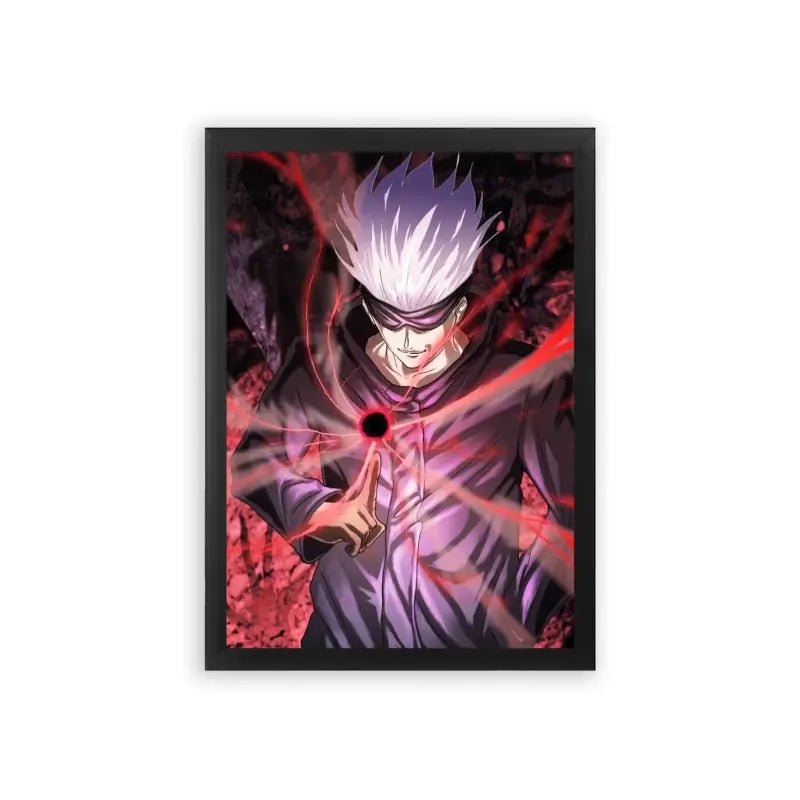 Jujutsu Kaisen 'Cursed Techniques' Framed Poster Black Premium Wood