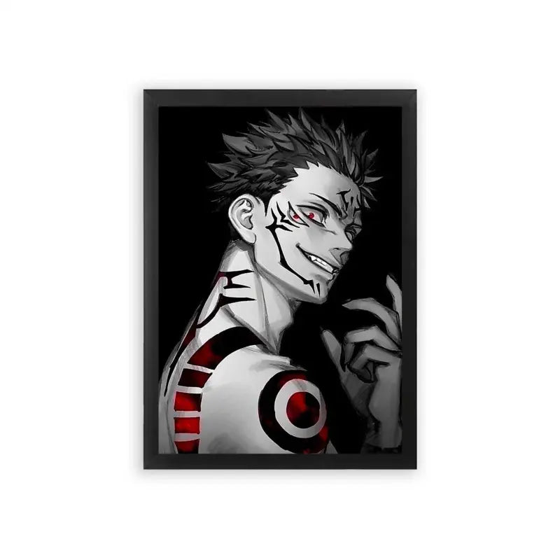 Jujutsu Kaisen 'Eyes of a Jujutsu Warrior' Framed Poster Black Premium Wood