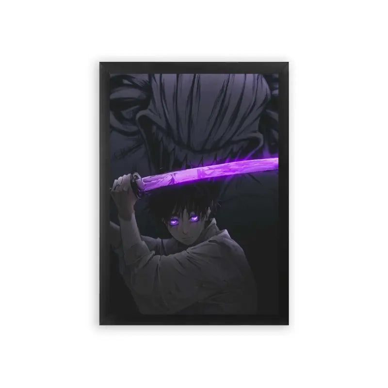 Jujutsu Kaisen 'Infernal Eyes' Framed Poster Black Premium Wood