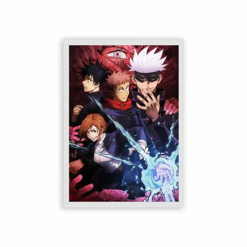 Jujutsu Kaisen 'Cursebreakers' Framed Poster White Hard Fiber