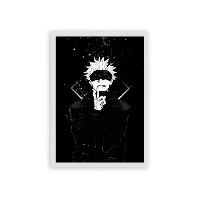 Jujutsu Kaisen 'Enigmatic Energy' Framed Poster White Hard Fiber