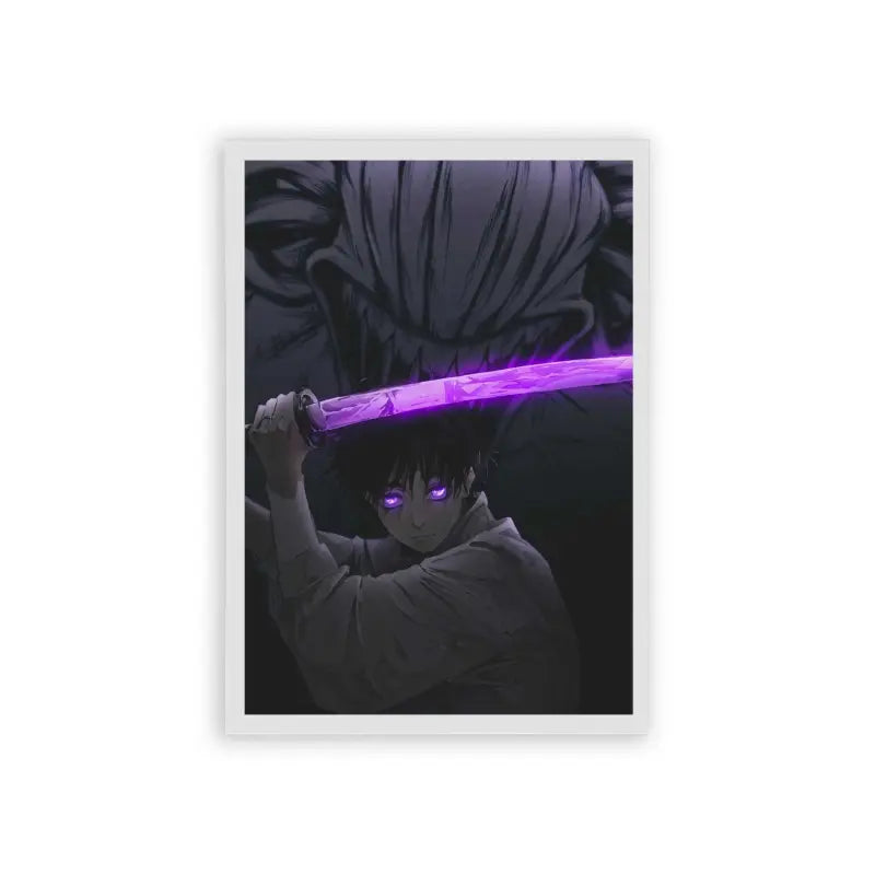 Jujutsu Kaisen 'Infernal Eyes' Framed Poster White Hard Fiber