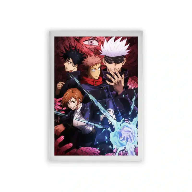 Jujutsu Kaisen 'Cursebreakers' Framed Poster White Premium Wood