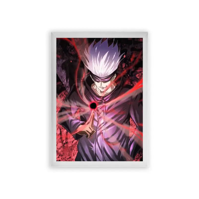 Jujutsu Kaisen 'Cursed Techniques' Framed Poster White Premium Wood