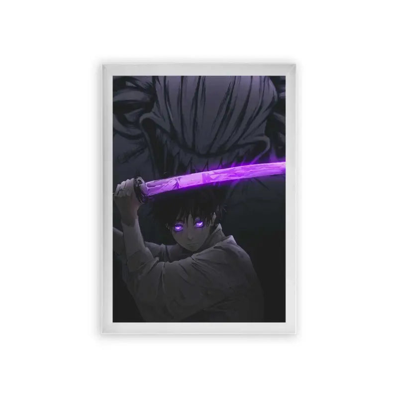 Jujutsu Kaisen 'Infernal Eyes' Framed Poster White Premium Wood