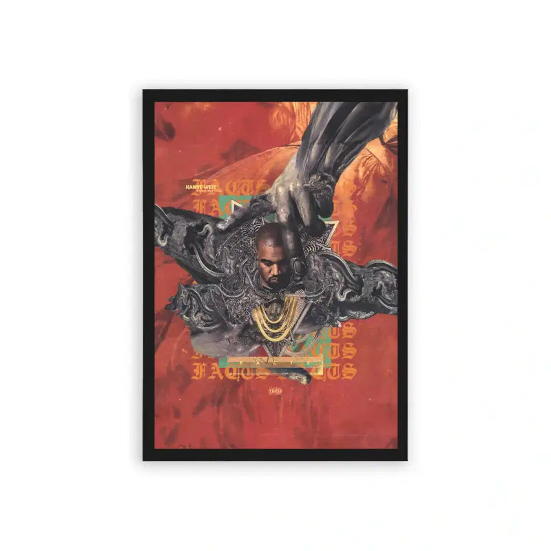 Kanye West 'Facts' Framed Poster Black Hard Fiber