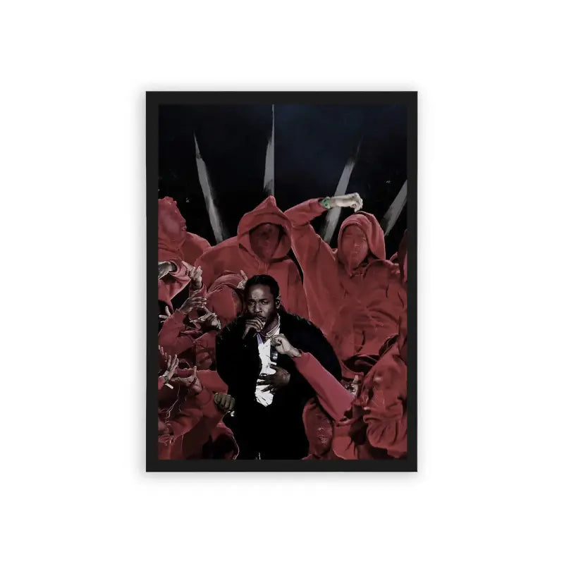 Kendrick Lamar 'Live Miracle' Framed Poster Black Hard Fiber