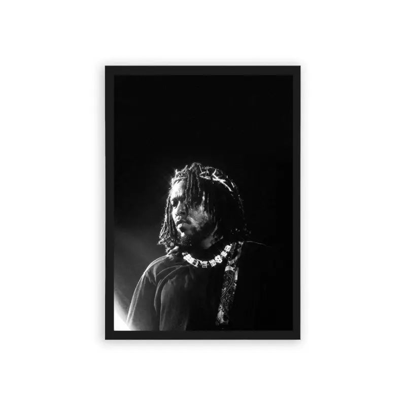 Kendrick Lamar 'Crown of Thorns' Framed Poster Black Hard Fiber