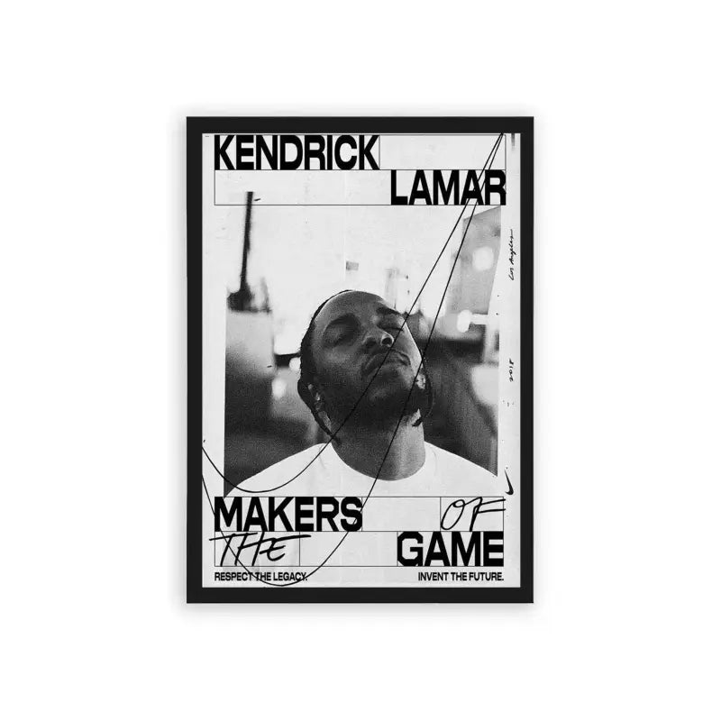 Kendrick Lamar 'Makers of the Game' Framed Poster Black Hard Fiber