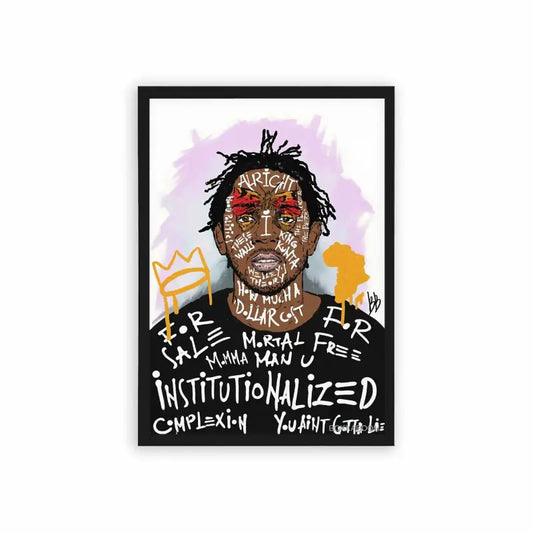 Kendrick Lamar 'To Pimp a Butterfly' Framed Poster Black Hard Fiber