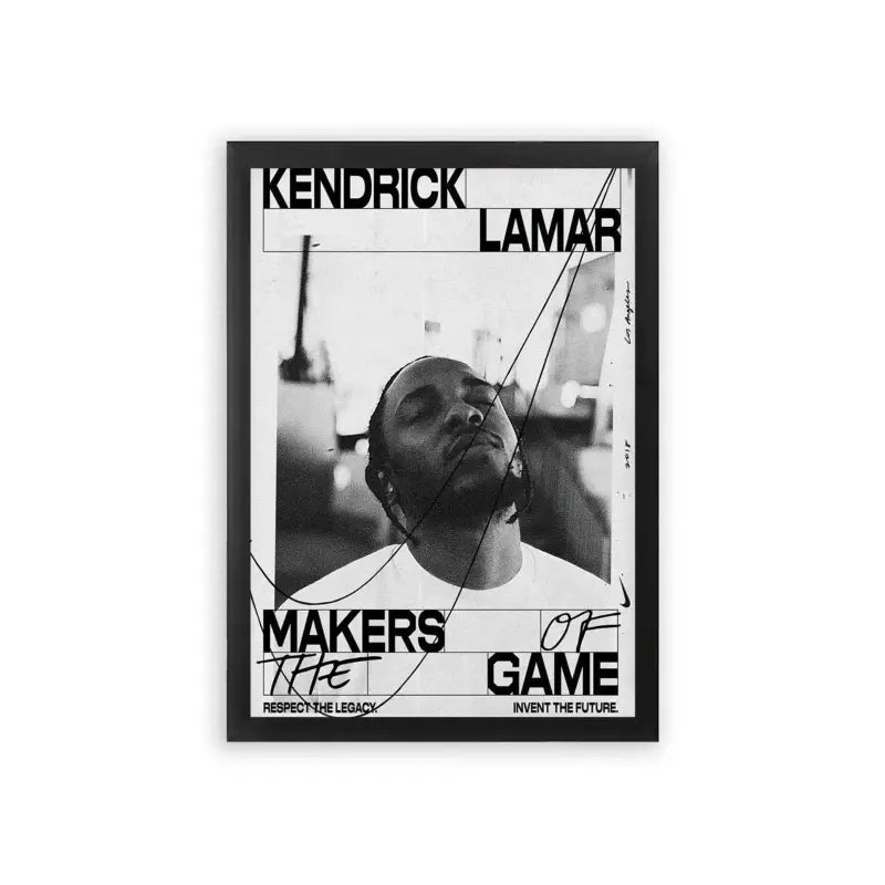 Kendrick Lamar 'Makers of the Game' Framed Poster Black Premium Wood