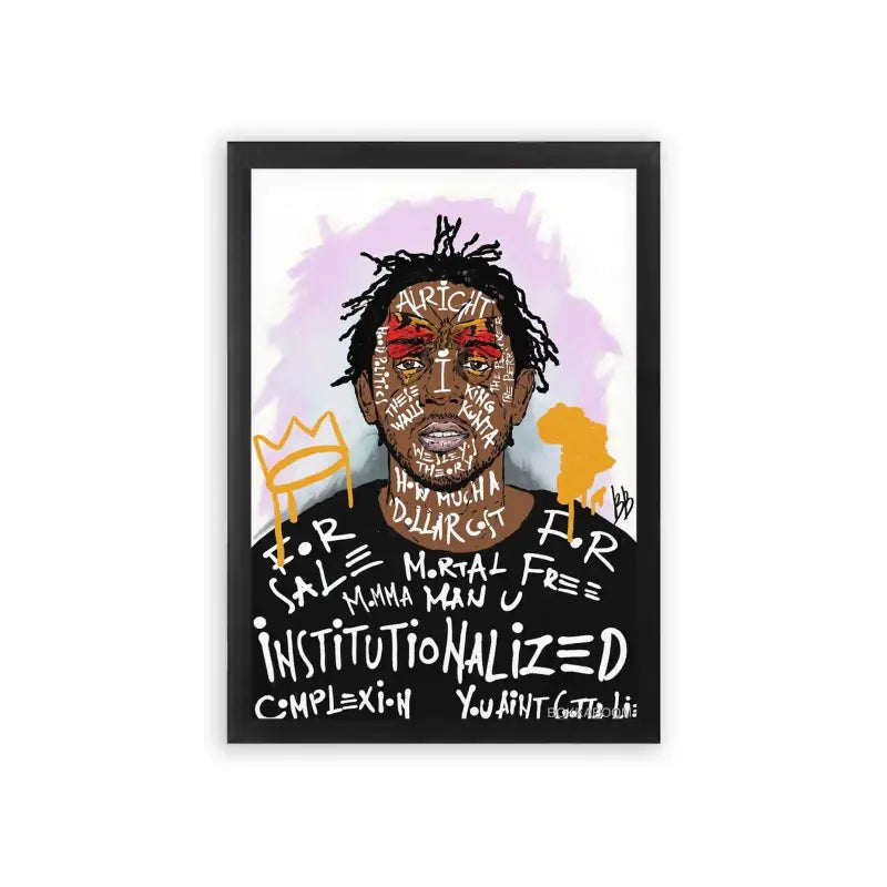 Kendrick Lamar 'To Pimp a Butterfly' Framed Poster Black Premium Wood