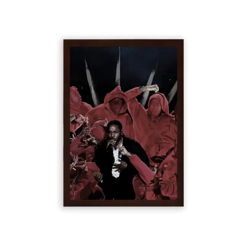 Kendrick Lamar 'Live Miracle' Framed Poster Brown Premium Wood