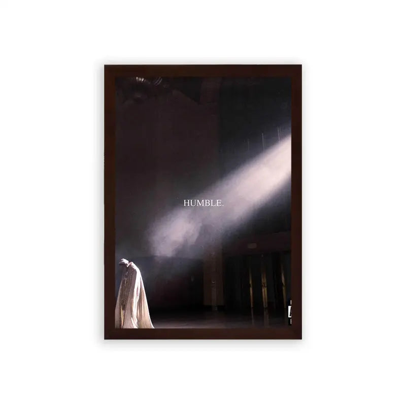 Kendrick Lamar 'Humble' Framed Poster Brown Premium Wood