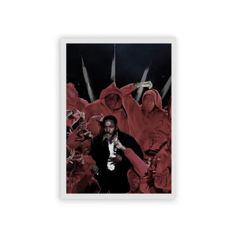 Kendrick Lamar 'Live Miracle' Framed Poster White Hard Fiber