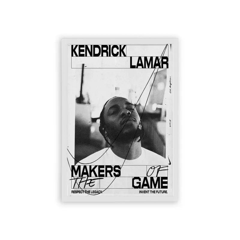 Kendrick Lamar 'Makers of the Game' Framed Poster White Hard Fiber