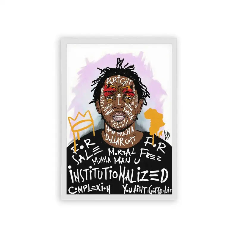 Kendrick Lamar 'To Pimp a Butterfly' Framed Poster White Hard Fiber