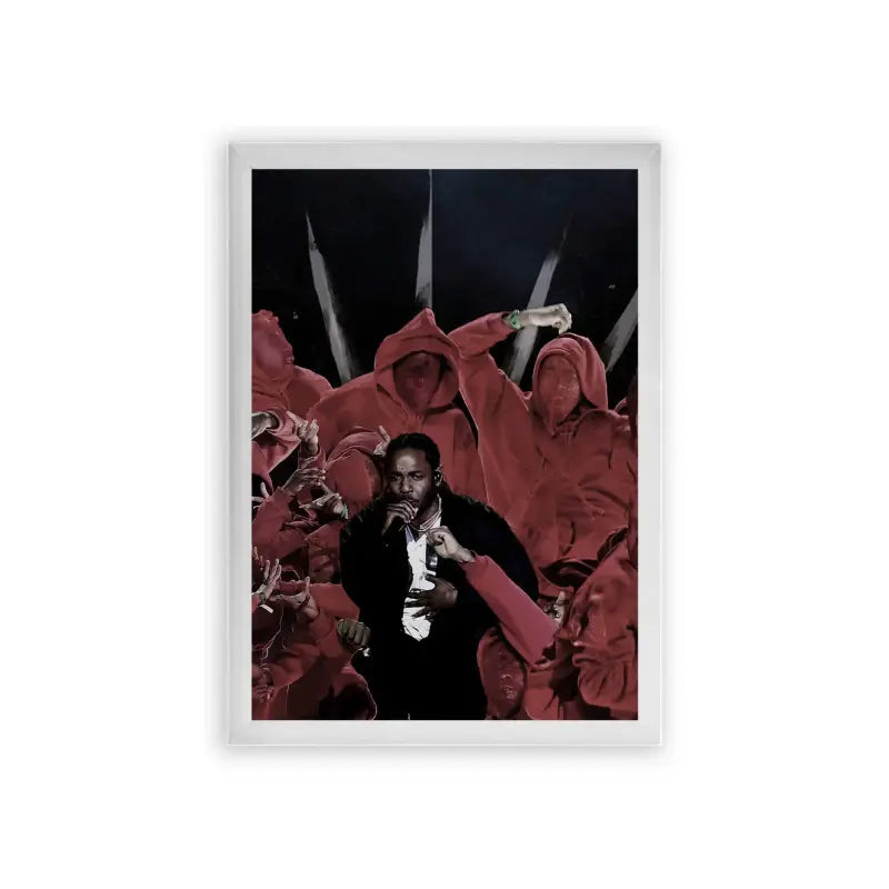 Kendrick Lamar 'Live Miracle' Framed Poster White Premium Wood