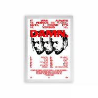 Kendrick Lamar 'Damn Tracklist' Framed Poster White Premium Wood