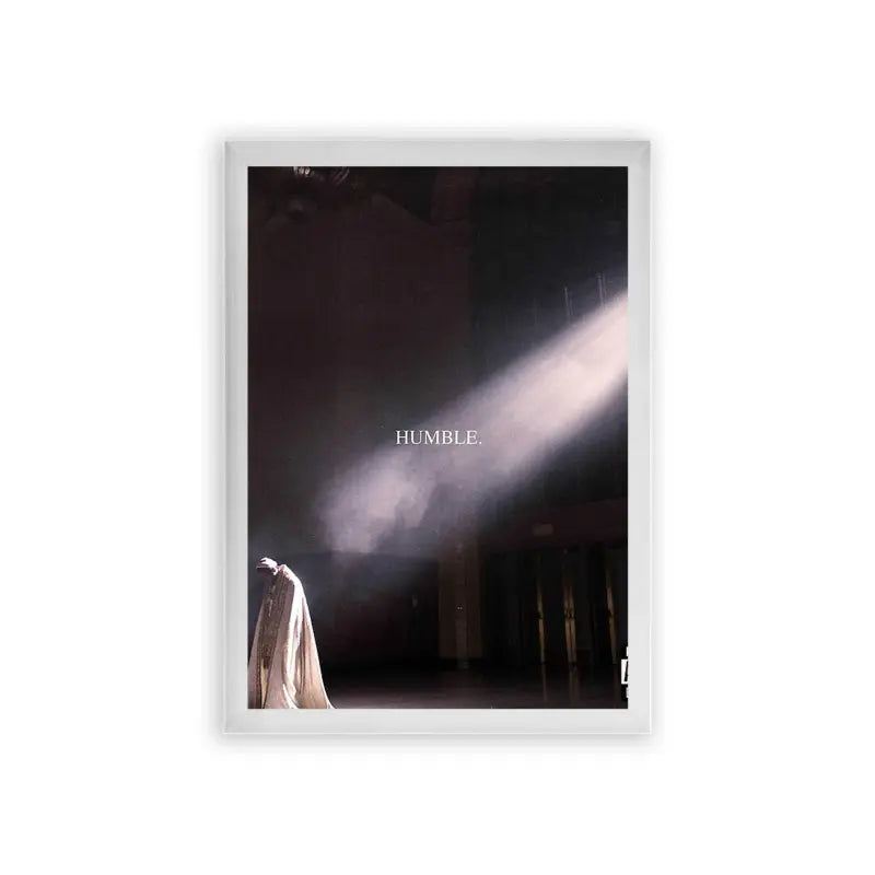 Kendrick Lamar 'Humble' Framed Poster White Premium Wood