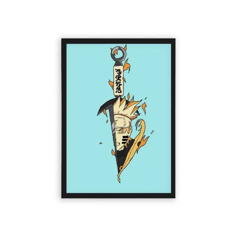 Naruto 'Chakra Blade' Framed Poster Black Hard Fiber