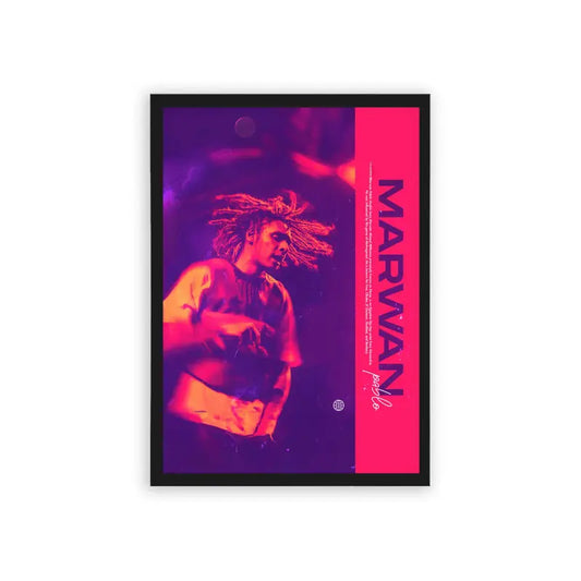 Marwan Pablo 'Heat' Framed Poster Black Hard Fiber