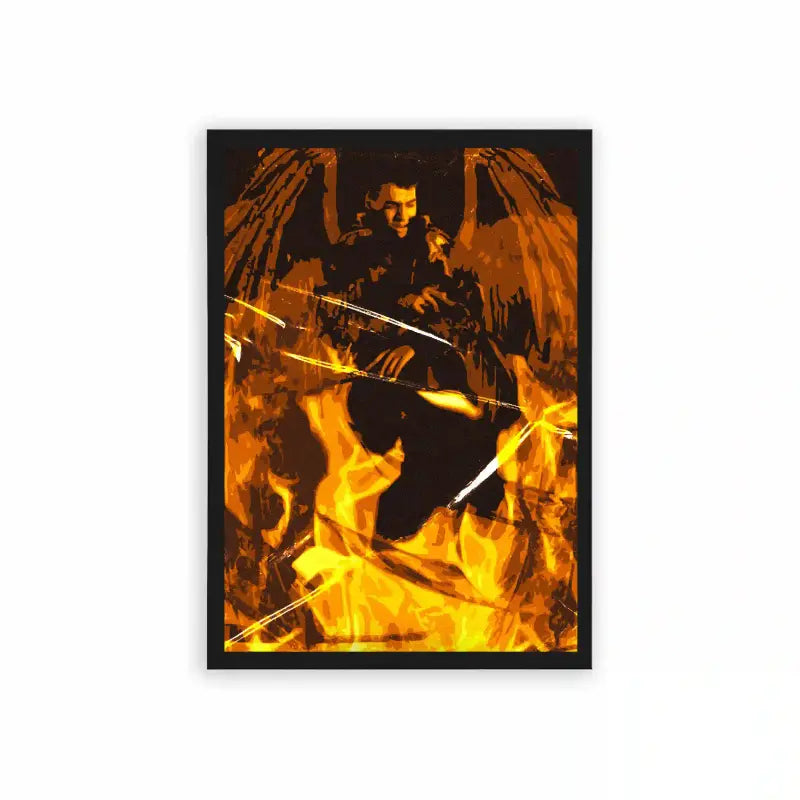 Marwan Pablo 'Dragon of Trap' Framed Poster Black Hard Fiber