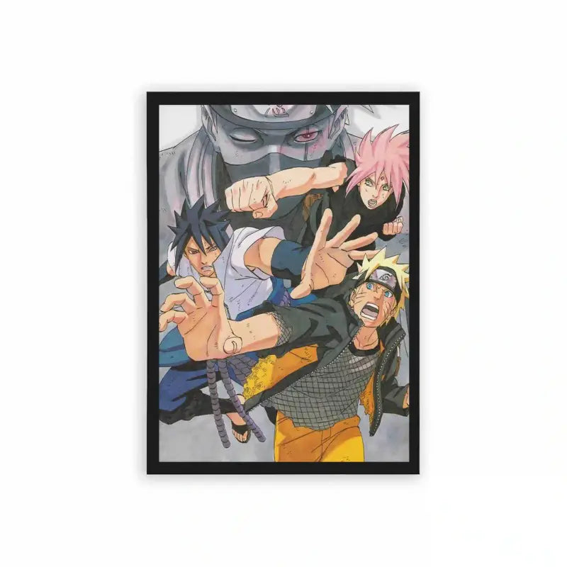 Naruto 'Konoha's Finest' Framed Poster Black Hard Fiber