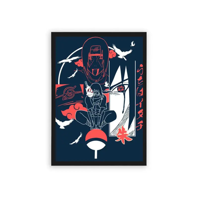 Naruto 'Shinobi Silhouette' Framed Poster Black Hard Fiber