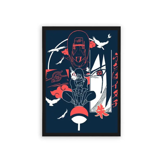 Naruto 'Shinobi Silhouette' Framed Poster Black Hard Fiber