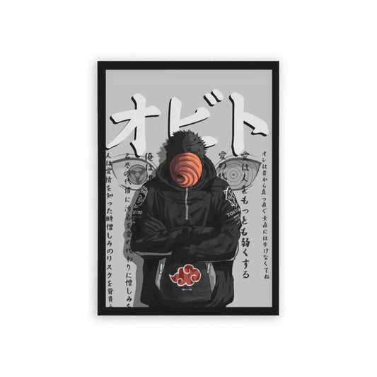 Naruto 'The Enigmatic Tobi' Framed Poster Black Hard Fiber