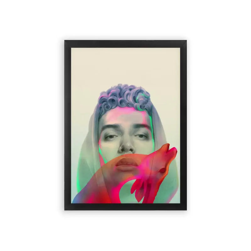 Marwan Pablo 'CTRL' Framed Poster Black Premium Wood