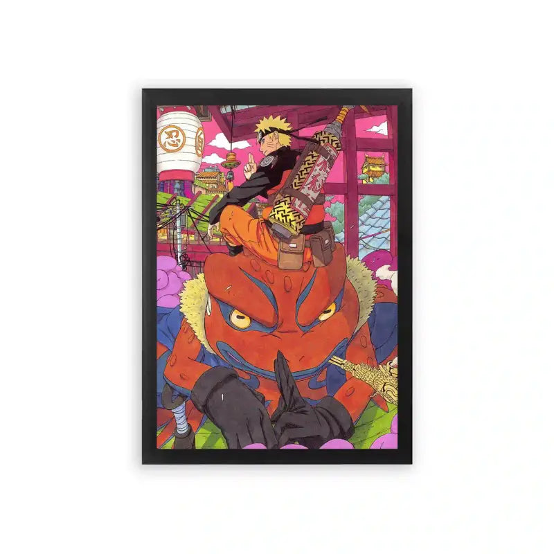 Naruto 'Ninja Legacy' Framed Poster Black Premium Wood