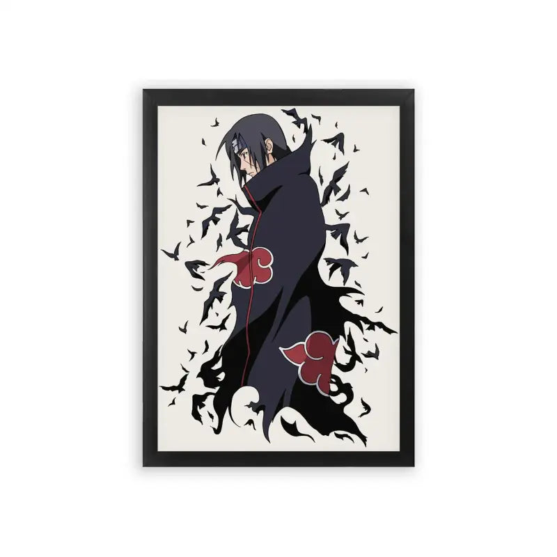 Naruto 'The Uchiha Legacy' Framed Poster Black Premium Wood