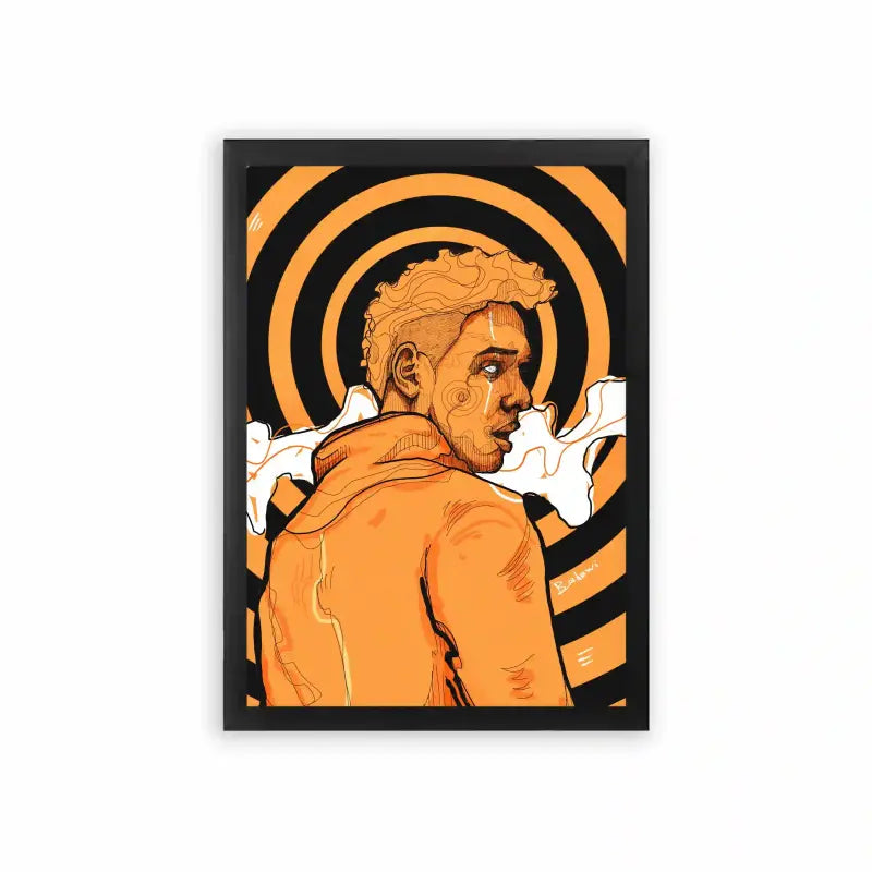 Marwan Pablo 'Urban Vortex' Framed Poster Black Premium Wood