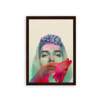 Marwan Pablo 'CTRL' Framed Poster Brown Premium Wood