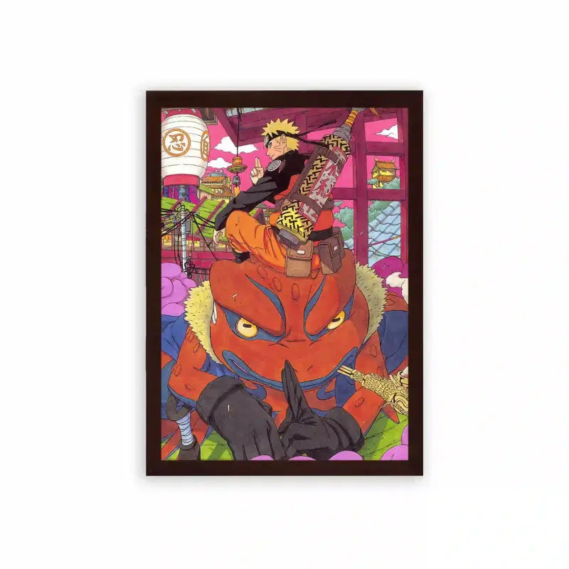 Naruto 'Ninja Legacy' Framed Poster Brown Premium Wood