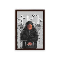 Naruto 'The Enigmatic Tobi' Framed Poster Brown Premium Wood