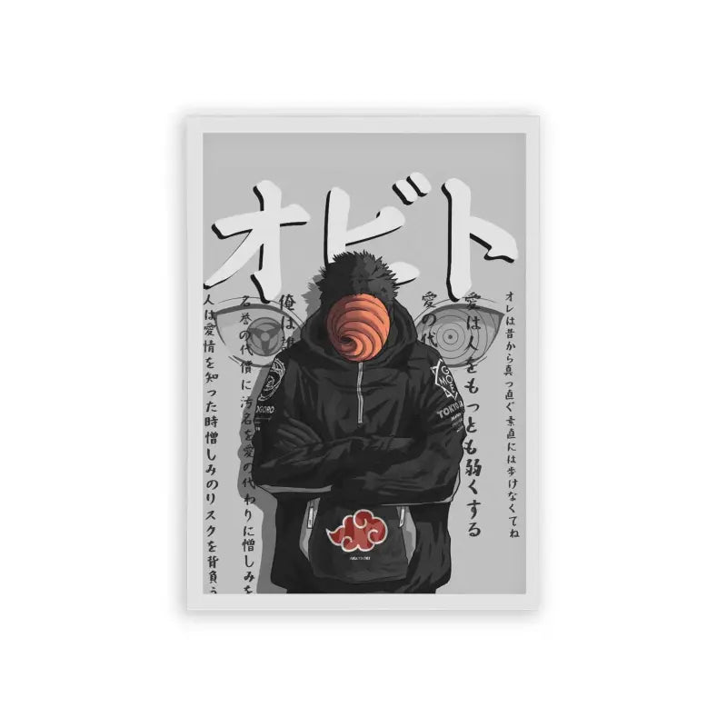 Naruto 'The Enigmatic Tobi' Framed Poster White Hard Fiber