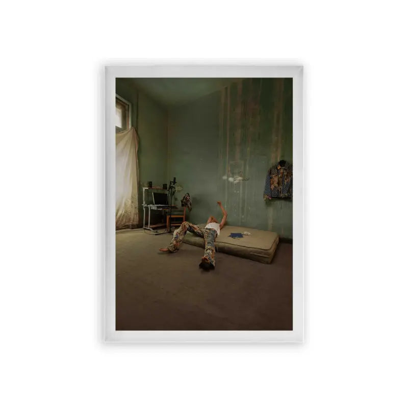 Marwan Pablo 'The Last Piece of Art' Framed Poster White Premium Wood