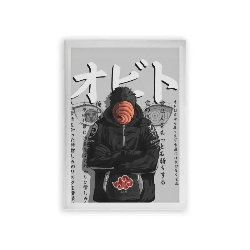 Naruto 'The Enigmatic Tobi' Framed Poster White Premium Wood