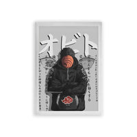 Naruto 'The Enigmatic Tobi' Framed Poster White Premium Wood