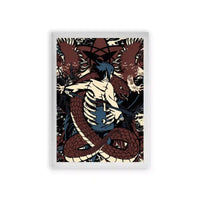 Naruto 'The Power of Itachi' Framed Poster White Premium Wood