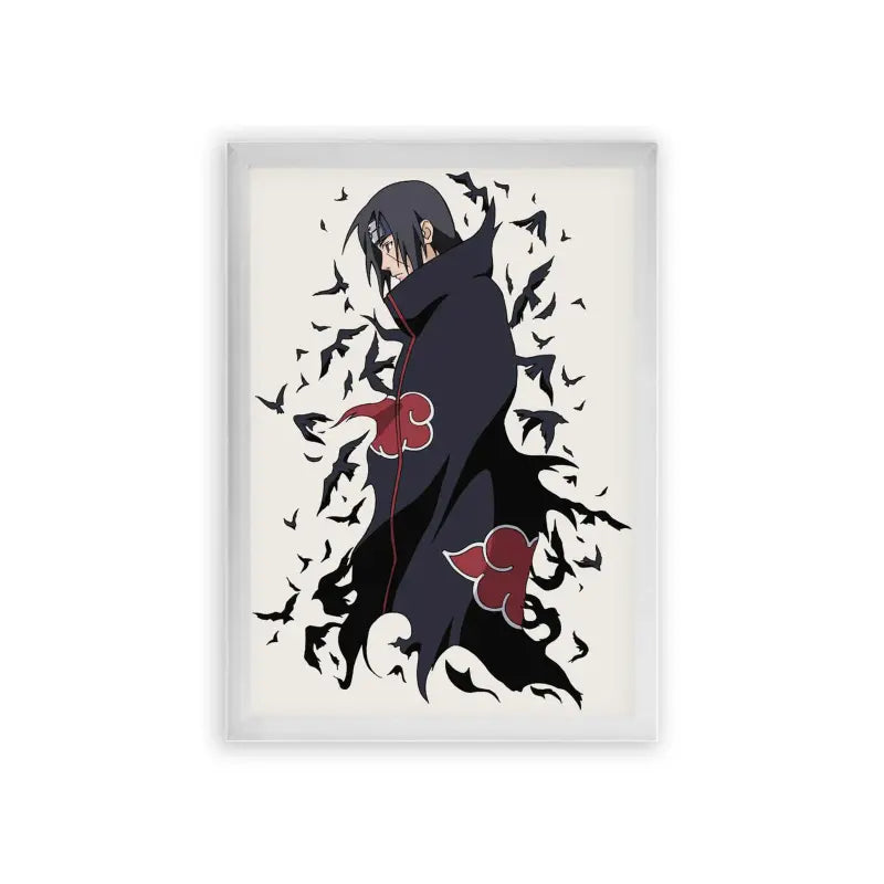 Naruto 'The Uchiha Legacy' Framed Poster White Premium Wood